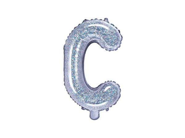 C folieballon i sølvglitter