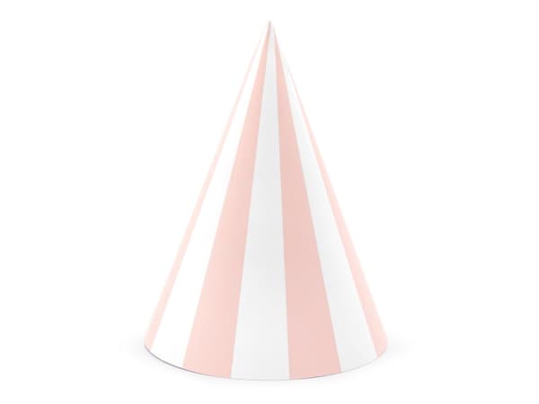 6 Papir Festhatte med Striber - Meow Party