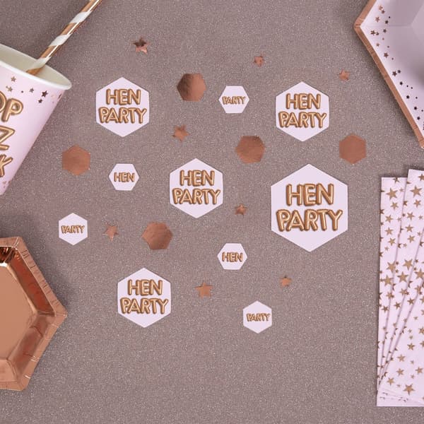 Bordkonfetti "Hen Party" - Glitz & Glamour Pink & Rose Gold