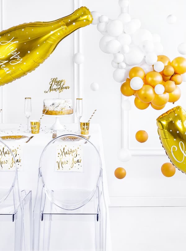 6 Godt nytår nytårsaften gyldne briller - Jolly New Year