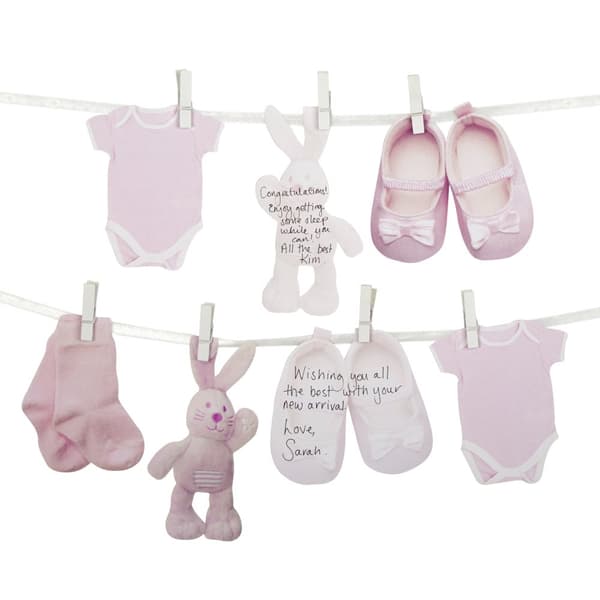 Gæstebogs Alternativ til Baby Shower Pink - Pattern Works