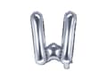 Miniatyrbild 1 av 3: Folieballong bokstav W silver (35cm)