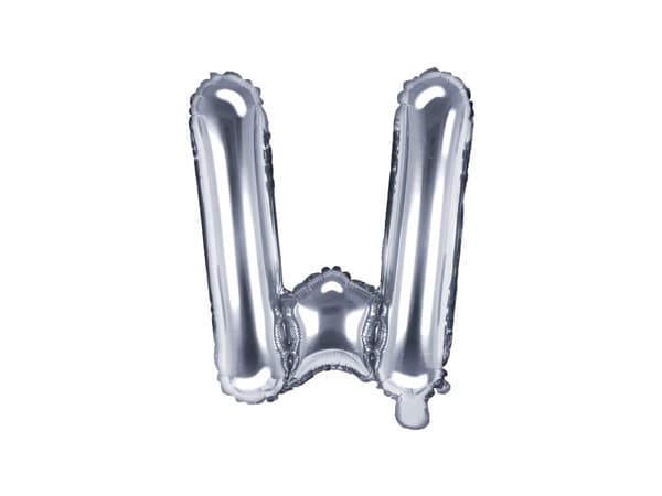 Folieballong bokstav W silver (35cm)