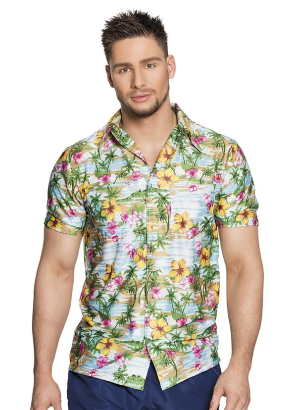 Skjorta hawaii färgglad vuxen