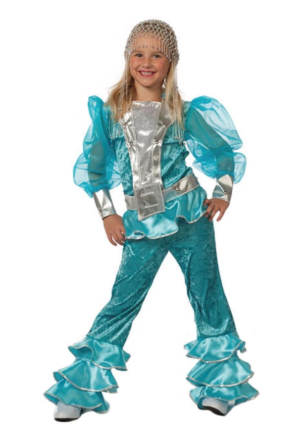 Blå Mamma Mia kstume til piger- Abba