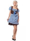 Miniatyrbild 2 av 2: Dirndl Oktoberfest Blå Och Brun Dam Plus Size