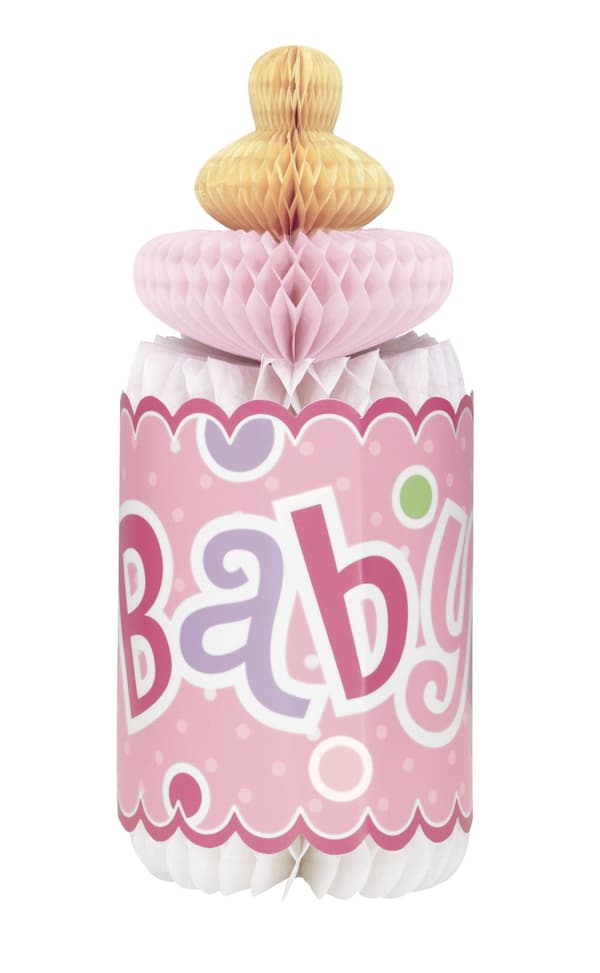 Pink baby flaske bord dekoration- Baby Shower