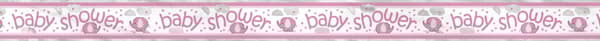Banderoll Baby Shower rosa - Umbrellaphants Pink