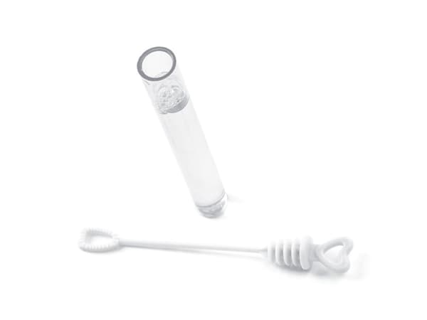 Sett med 48 Mini Hjerte Boble Tryllestaver, Hvit