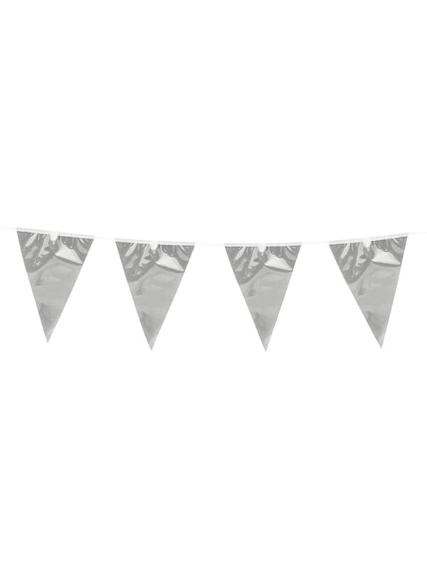 Banner girlander i sølv (3 m)