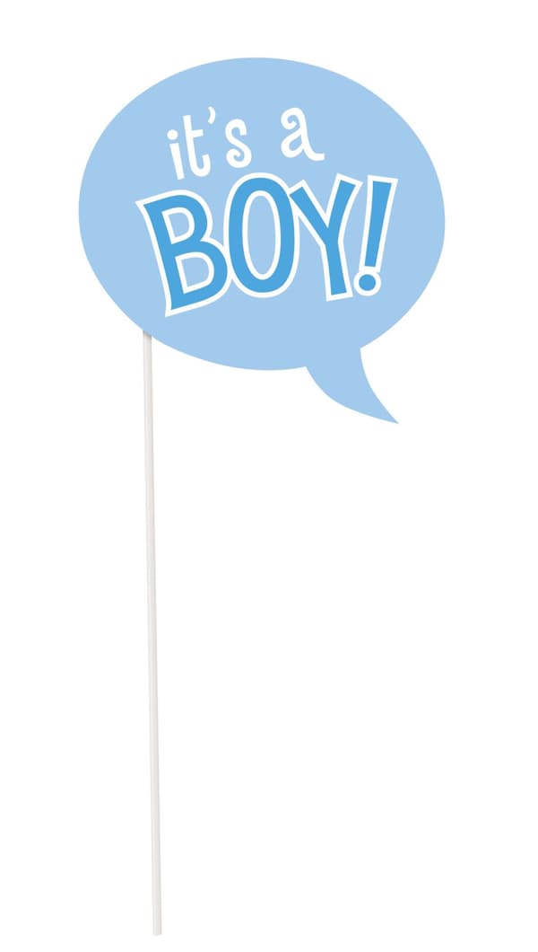 Sett med 10 fotoboks Baby Shower rekvisitt