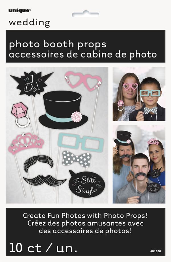 Set 10 accessoarer photocall till bröllop