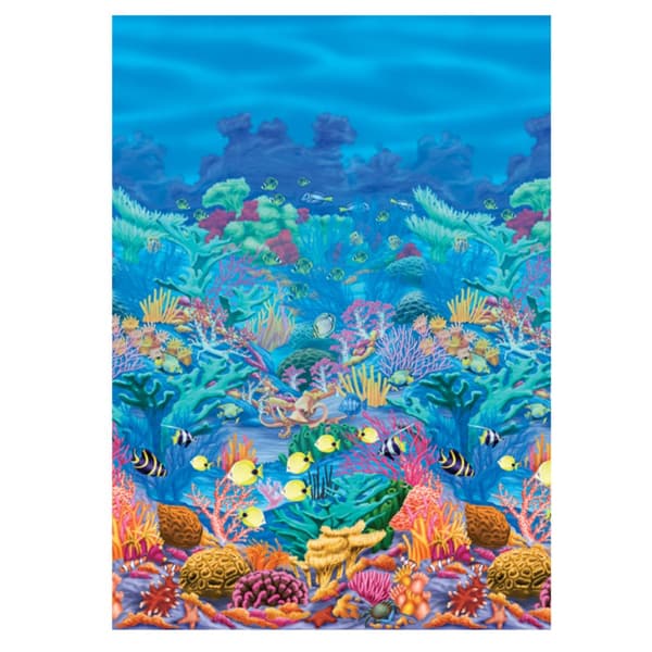 Dekorativ Hawaii plakat med korall marine bakgrunn