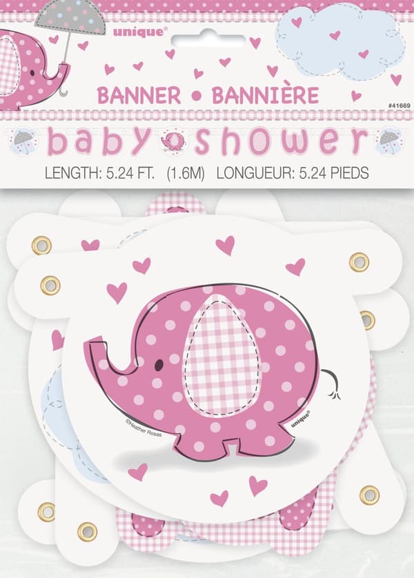 Pink baby guirlande - Umbrellaphants Blue