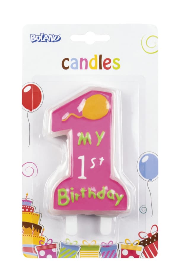 Ljus 1 My 1st Birthday rosa