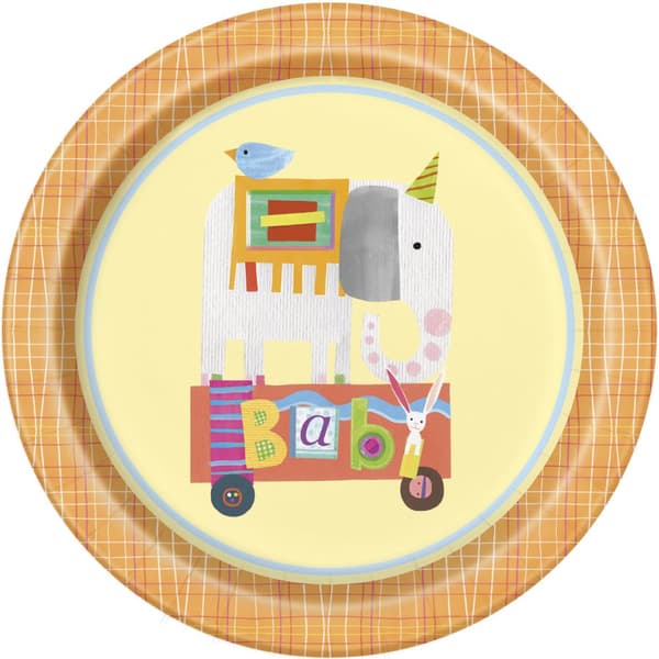 Sæt af 8 tallerkner -Circus Animal