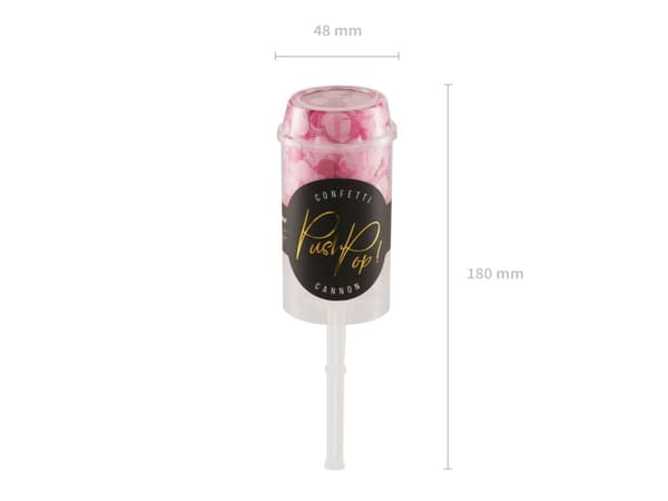 Konfettikanon push pop rosa