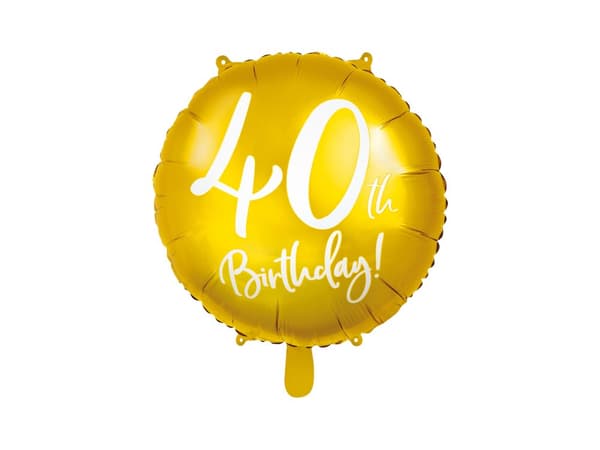 "40" Folieballong i guld