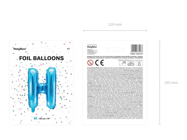 H Folieballon i blå