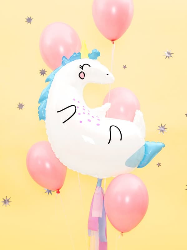 Folieballong av en enhjørning med mål på (70x75cm) - Unicorn Collection