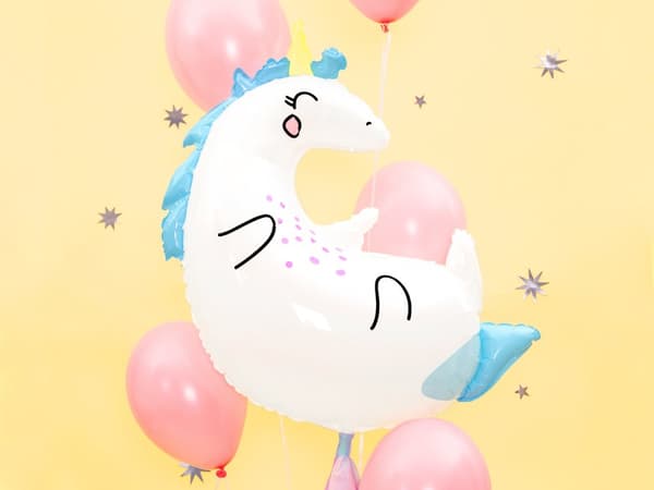 Folieballong av en enhjørning med mål på (70x75cm) - Unicorn Collection