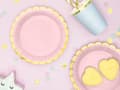 Miniatyrbild 3 av 4: 6 papperstallrikar pastellrosa (18 cm) - Yummy