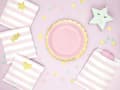 Miniatyrbild 4 av 4: 6 papperstallrikar pastellrosa (18 cm) - Yummy