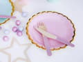 Miniatyrbild 2 av 4: 6 papperstallrikar pastellrosa (18 cm) - Yummy