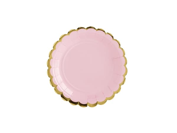6 papperstallrikar pastellrosa (18 cm) - Yummy