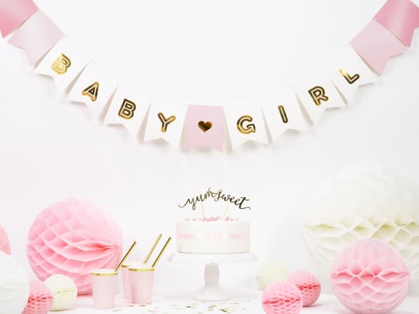 Banderoll "Baby Girl" rosa
