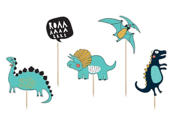 5 dinosaurus kakunpäälistä - Dinosaur Party