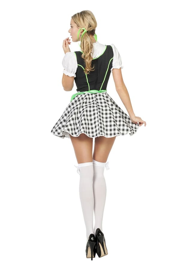 Grønt Oktoberfest kostyme til dame