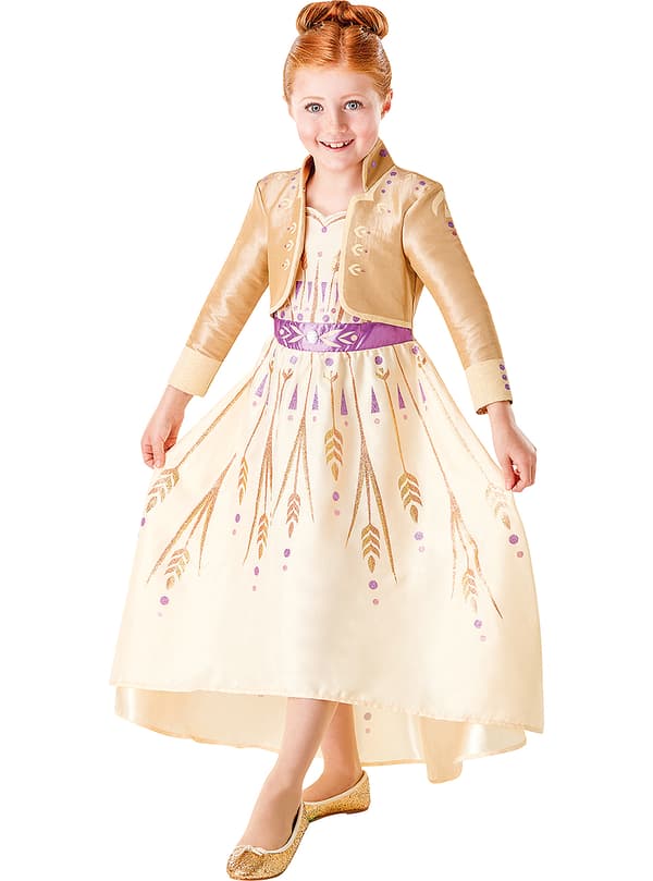 Elsa Frost kostume i guld til piger - Frost 2