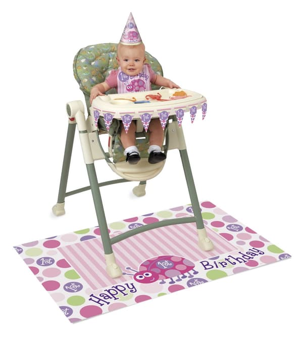 Set 1a födelsedag nyckelpiga rosa