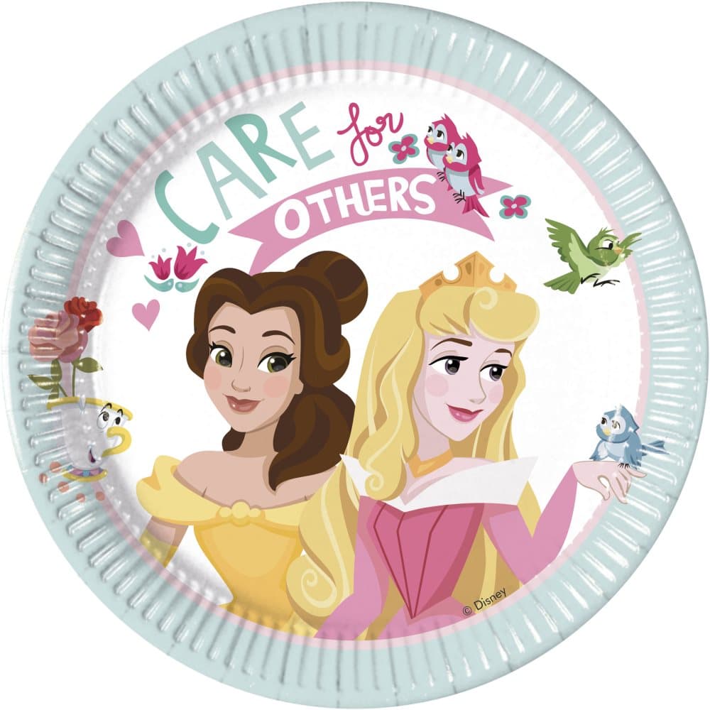 8 små tallrikar Disneyprinsessor (20 cm)