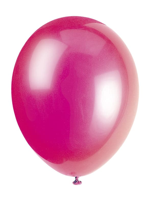 10 kpl fuksia ilmapalloa - Perusvärilinja