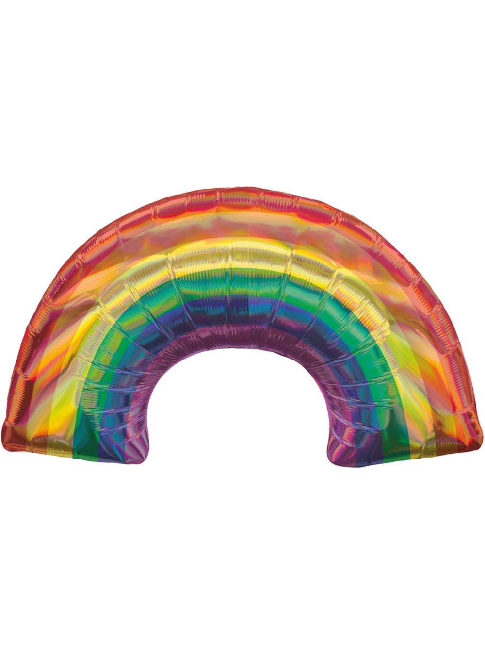 Folieballong glansig regnbåge
