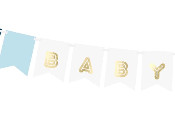 "Baby Boy" Banner, Blå