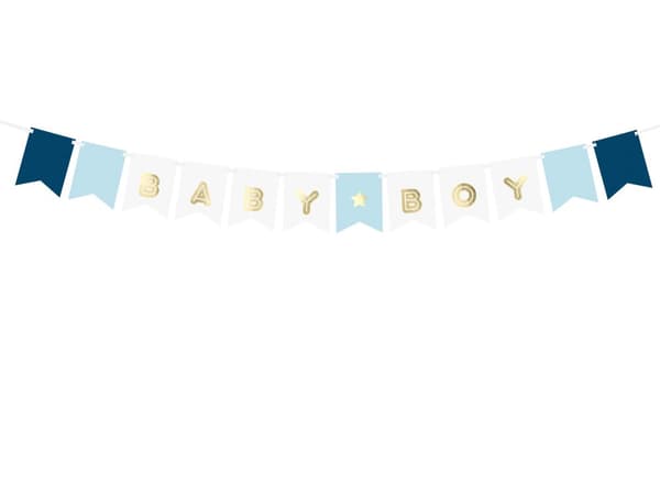 "Baby Boy" Banner, Blå