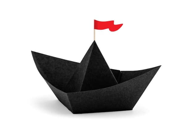 6 Piratskib Borddekorationer - Pirate Party
