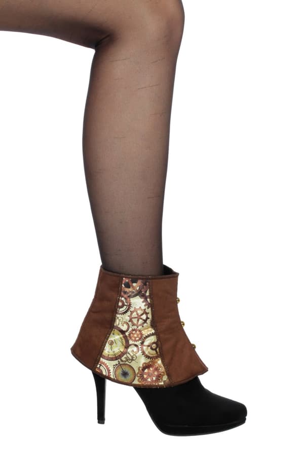Stövelöverdrag steampunk brun för vuxen