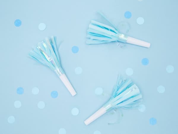 6 blåsormar blå - Unicorn