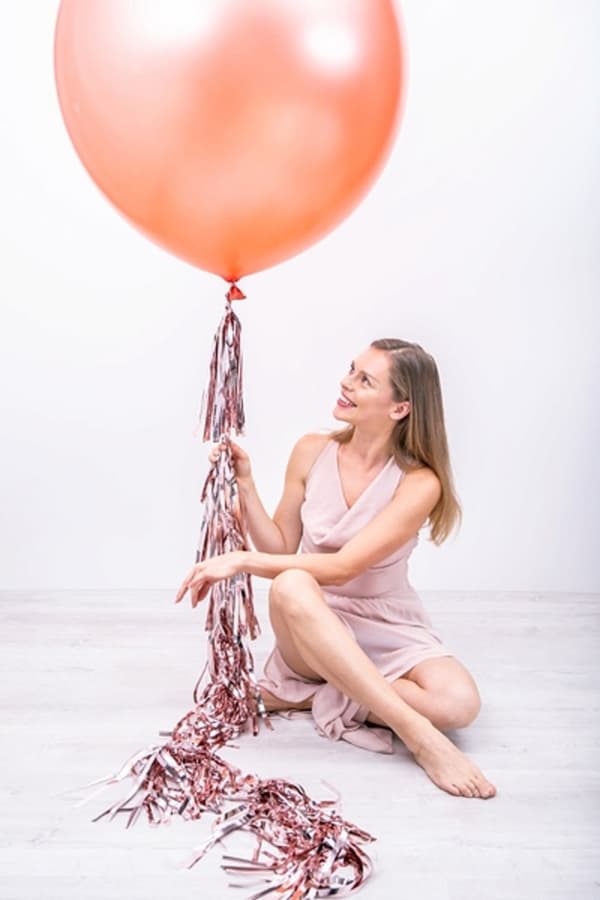 Kæmpe ballon i pastelguld
