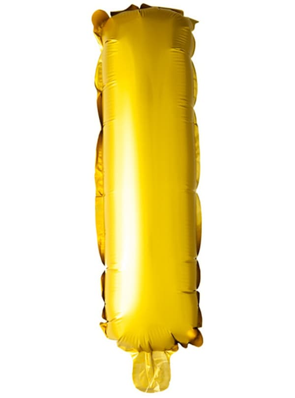 Bogstav I guldfarvet ballon (102 cm)