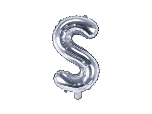 Folieballong bokstav S silver