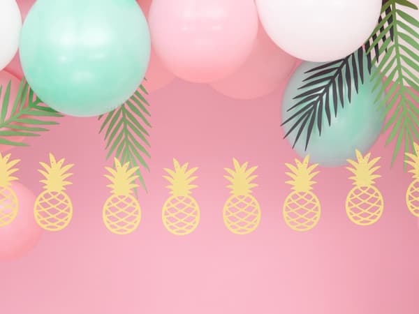 Girlang ananas guldfärgade i papper - Aloha Collection