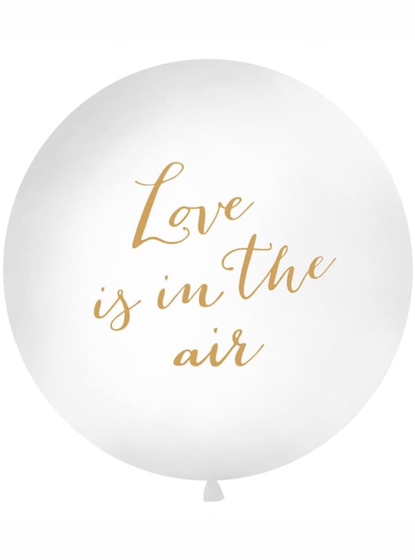 Gigantisk ballong vit Love is in the air - Valentine Collection