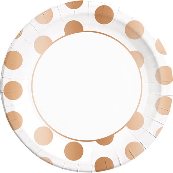 8 stora tallrikar Dots Collection lila (23 cm)