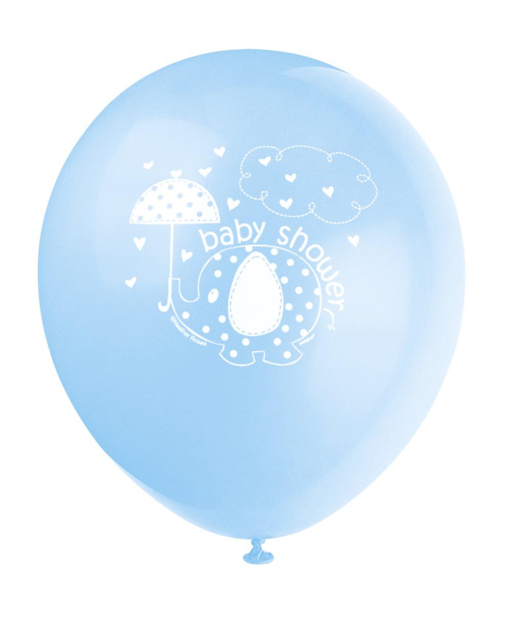 8 ballonger blåa (30 cm) - Umbrellaphants Blue