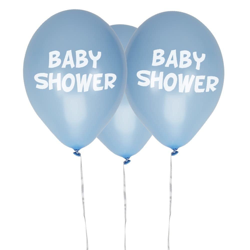 8 latexballonger "Baby shower" blå (30 cm) - Little Star Blue